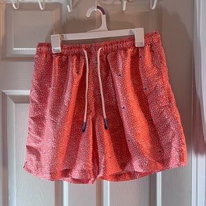 Southern Tide Red Athletic Shorts Lightweight Elastic Waist